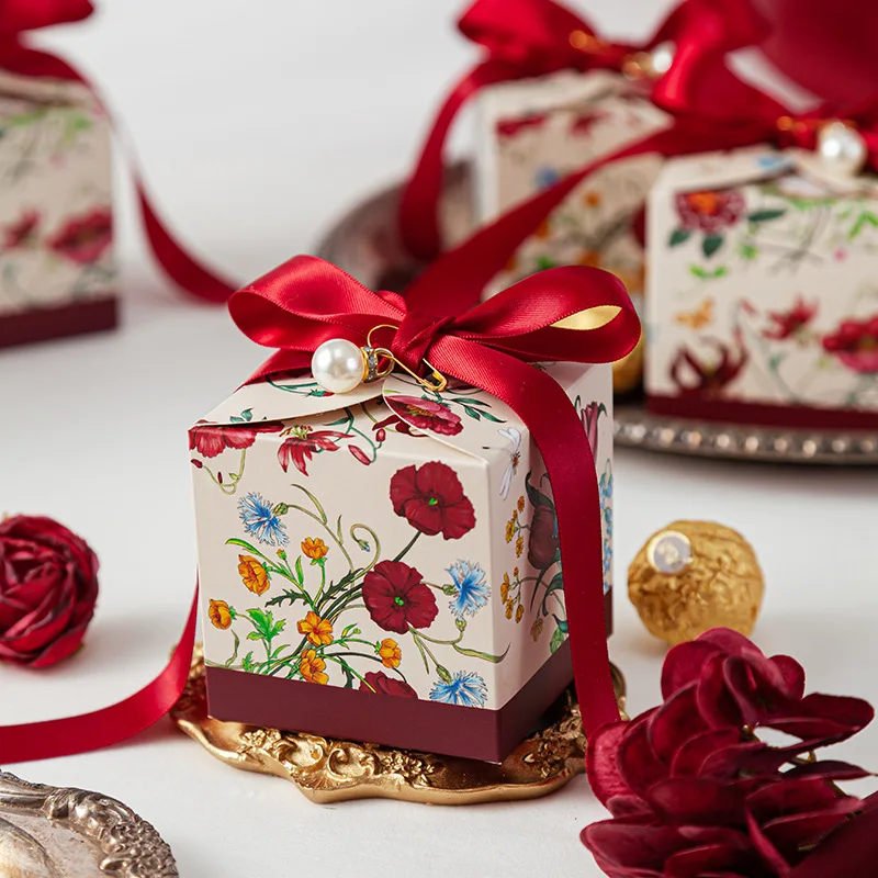 Discover the Charm of Mori Series Hand-painted Plant Wedding Favor Boxes: Perfect for Elegant Party Packaging Sa9e26c1755184c618249b26b1f88a1f9k