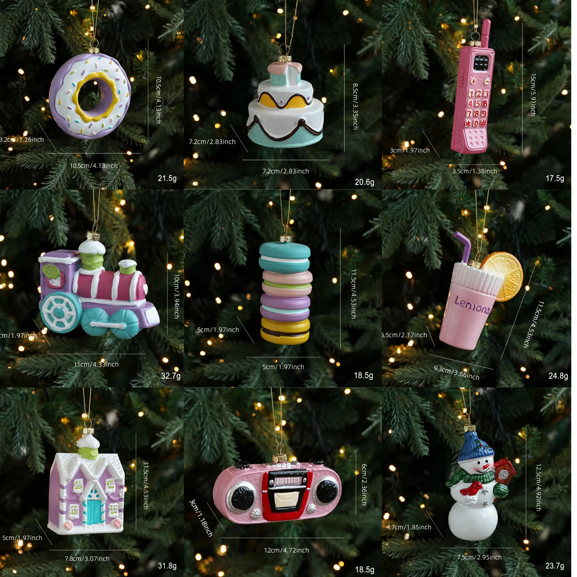 Celebrate the Season with the Charming Christmas Macaron Ice Cream Donut Shape Snowman Ball Ornament Saaec2ed2b78f4716a2e3f9fce5fba712i